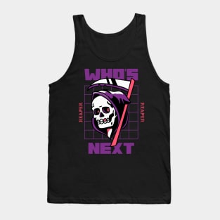 Who's Next Grim Reaper Grimreaper Tattoo Art Tank Top